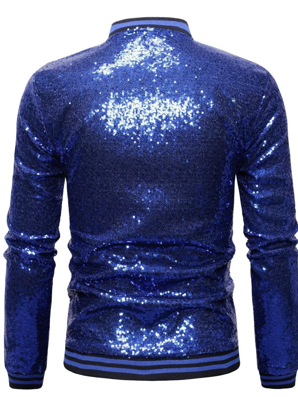 Men's Sequin Zip Up Jacket, image 6