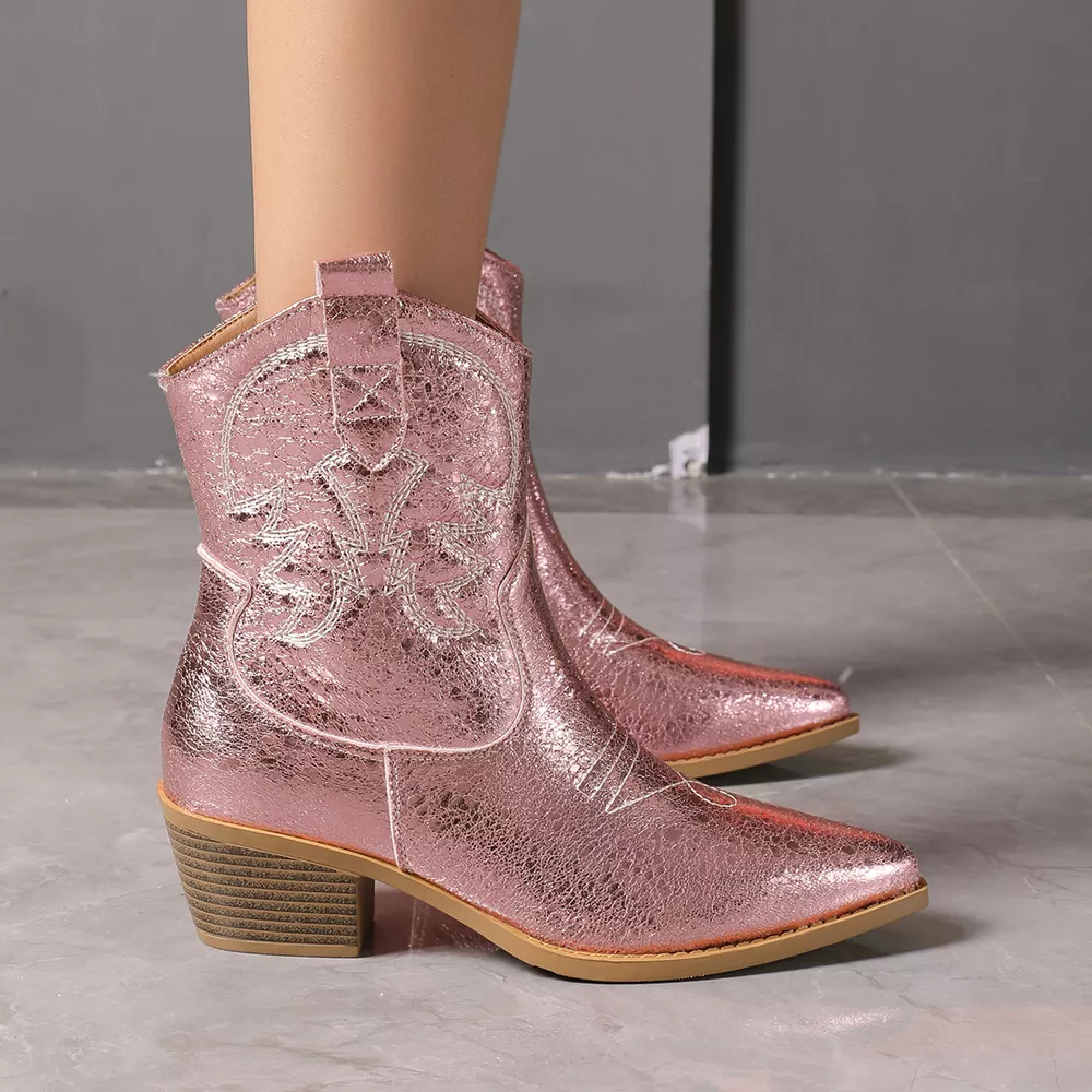Point Toe Block Heels Boots, image 2