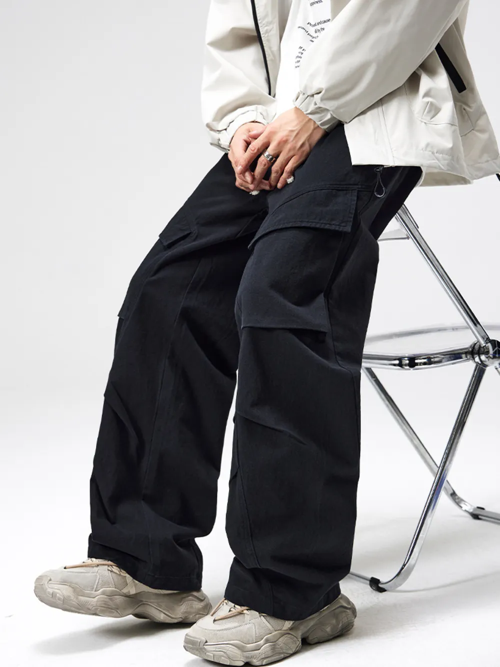 Men's Plus Size Cargo Utility Pants with Multiple Pockets, image 7