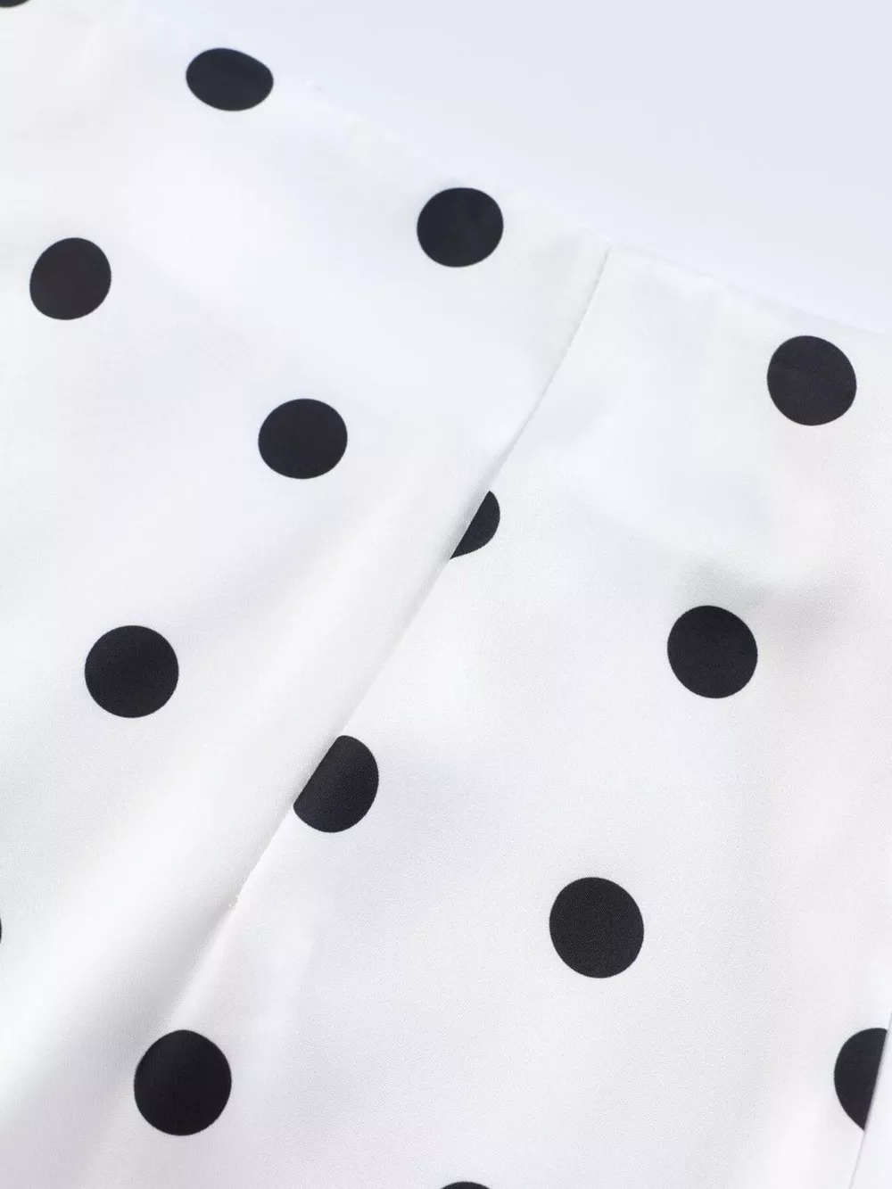 Polka Dot Midi Skirt with Lace Trim, image 14