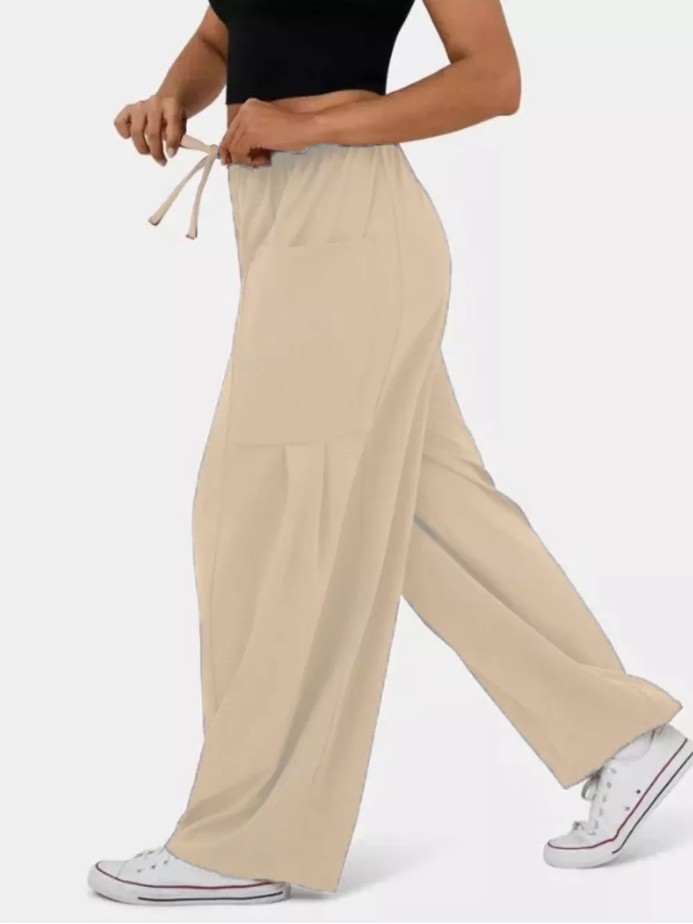 Drawstring Wide Leg Pants, image 11