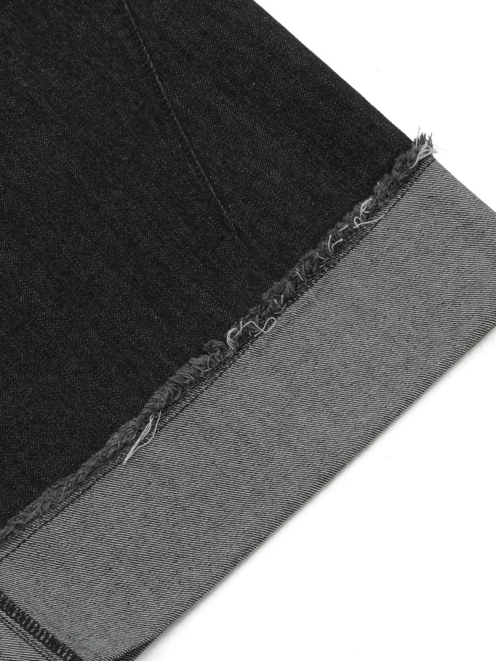 Men's Raw Hem Denim Bermuda Shorts with Contrast Cuffs, image 5