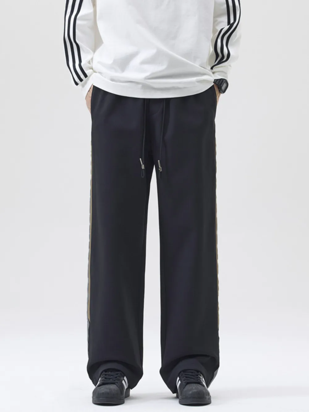 Men's Full Size Drawstring Wide Leg Pants Plus Size