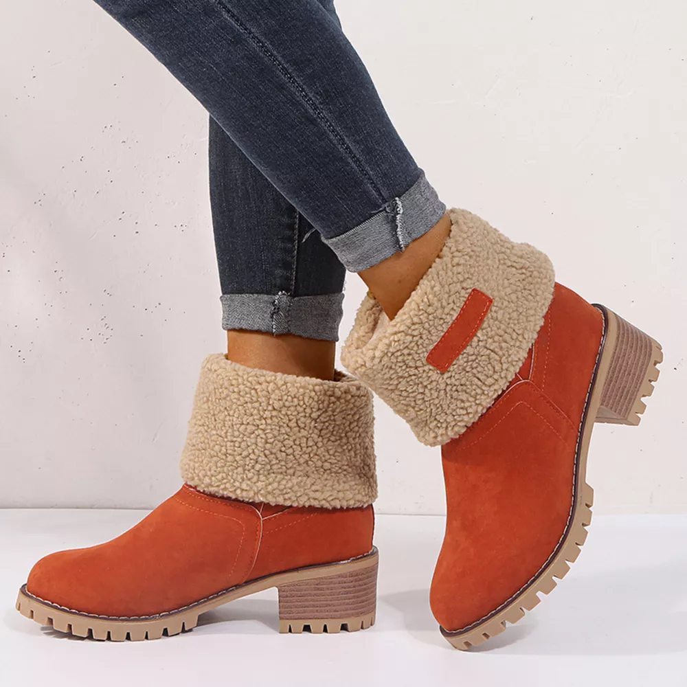 Round Toe Block Heels Boots, image 18