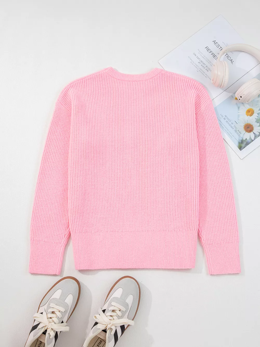 Merry Candy Cane Christmas Crew Neck Sweater, image 6