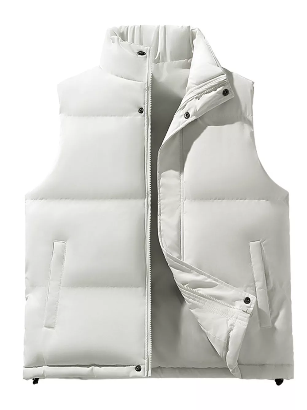 Men's Plus Size Zip Up Vest Coat, image 6
