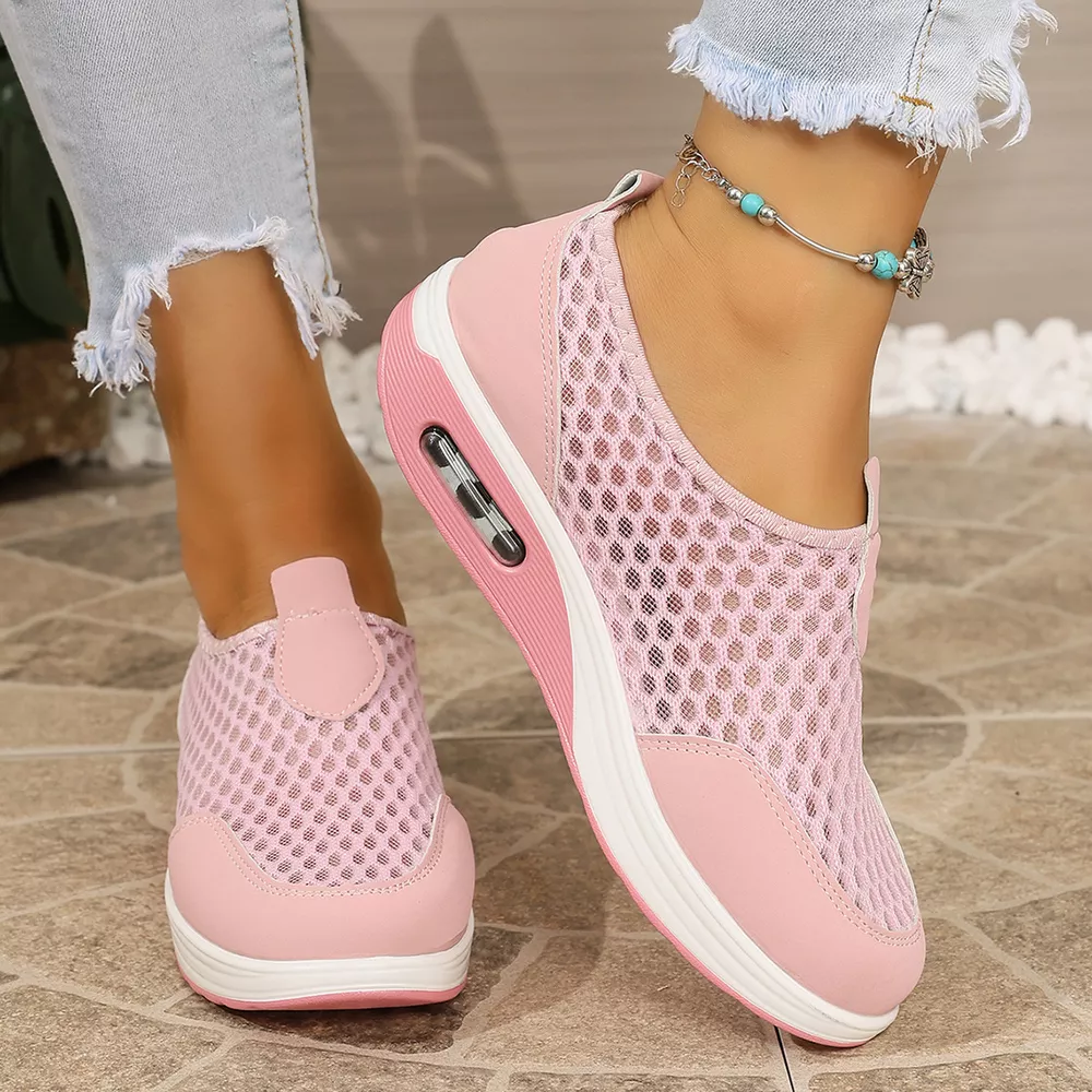 Breathable Mesh Wedge Slip-Ons, image 11