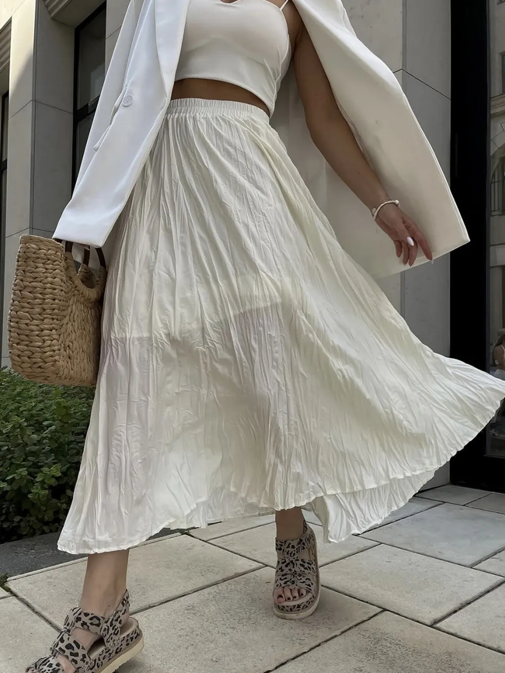 Ruched Elastic Waist Skirt, image 6
