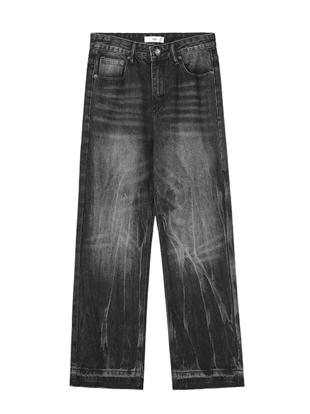Men's Washed Wide Leg Jeans