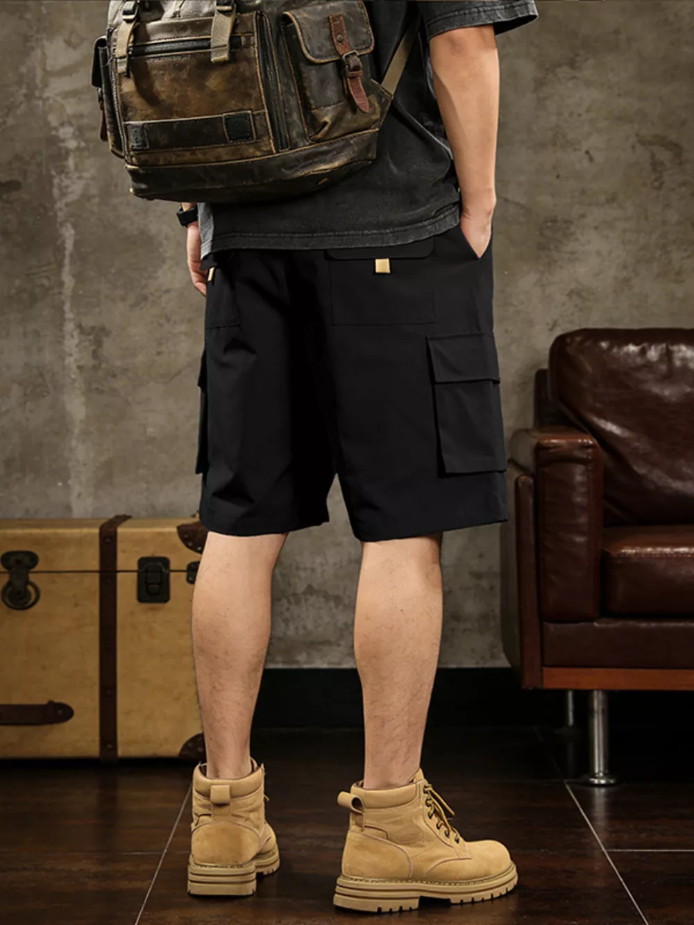 Men's Full Size Cargo Shorts with Drawstring Waist Plus Size, image 19