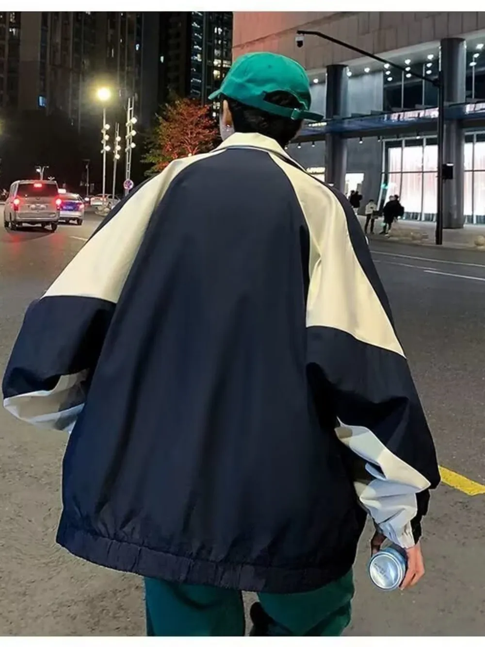 Men's Plus Size Two-Tone Windbreaker Jacket, image 9