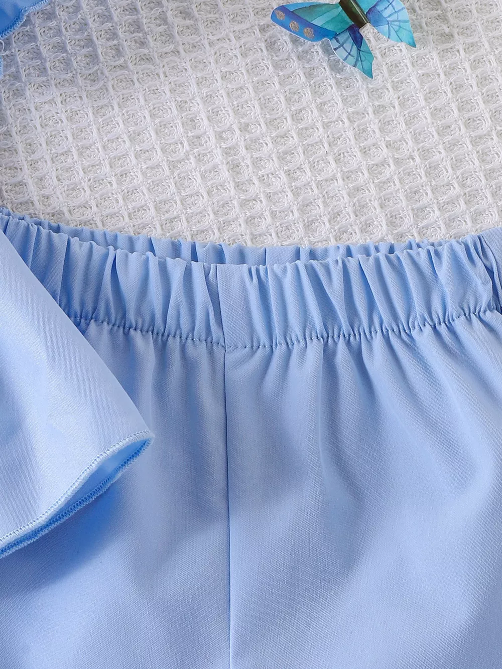 Children's Bow Puff Sleeve Top and Shorts Set, image 4