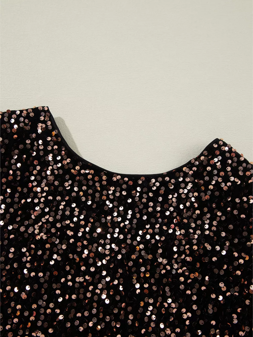 Sequin Long Sleeve Cutout Back Top, image 7