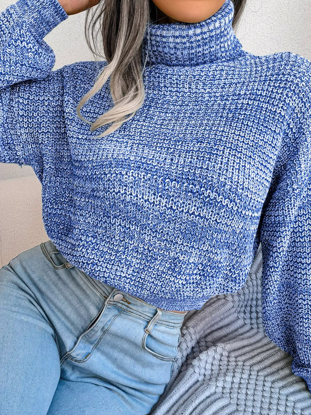 Turtleneck Dropped Shoulder Sweater, image 14