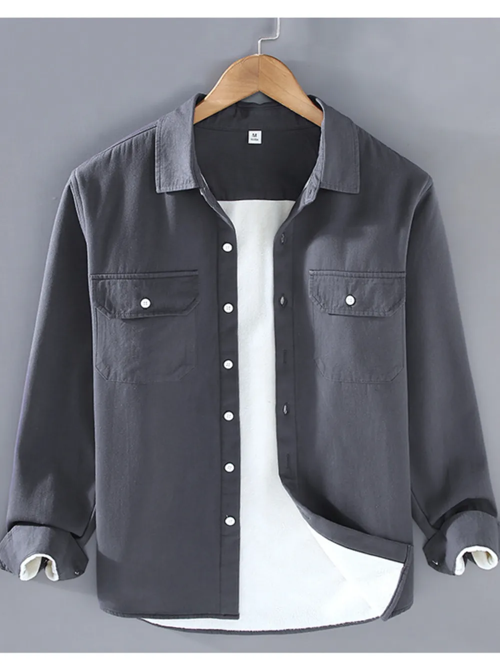 Men's Plus Size Button Up Long Sleeve Shirt, image 16