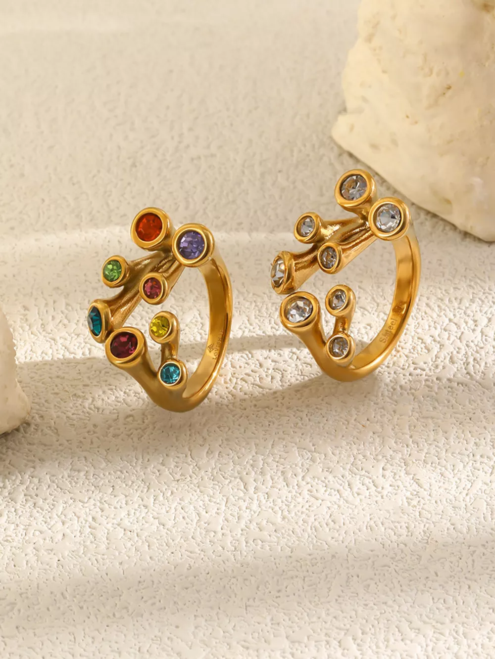 18K Gold-Plated Zircon Ring, image 3
