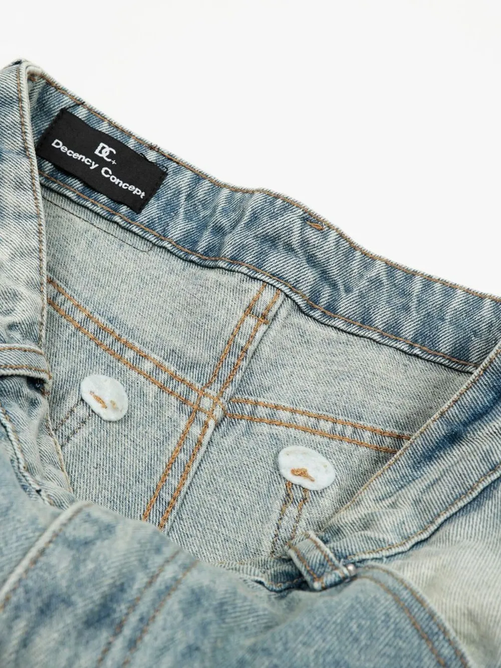 Men's Washed Wide Leg Baggy Jeans, image 12