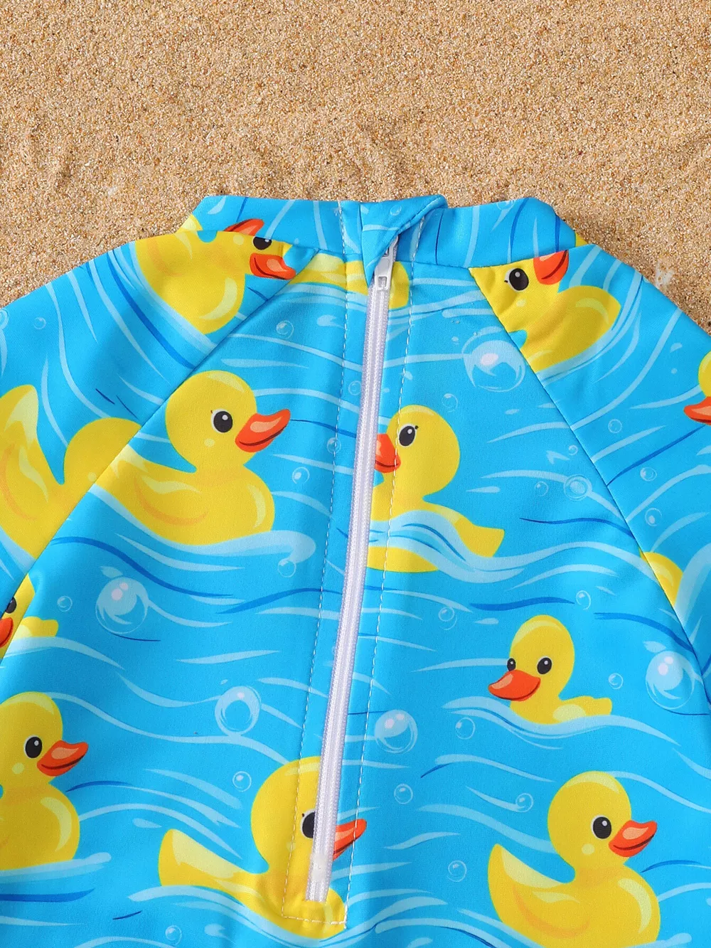 Children's Duck Print Short Sleeve Swimsuit, image 4