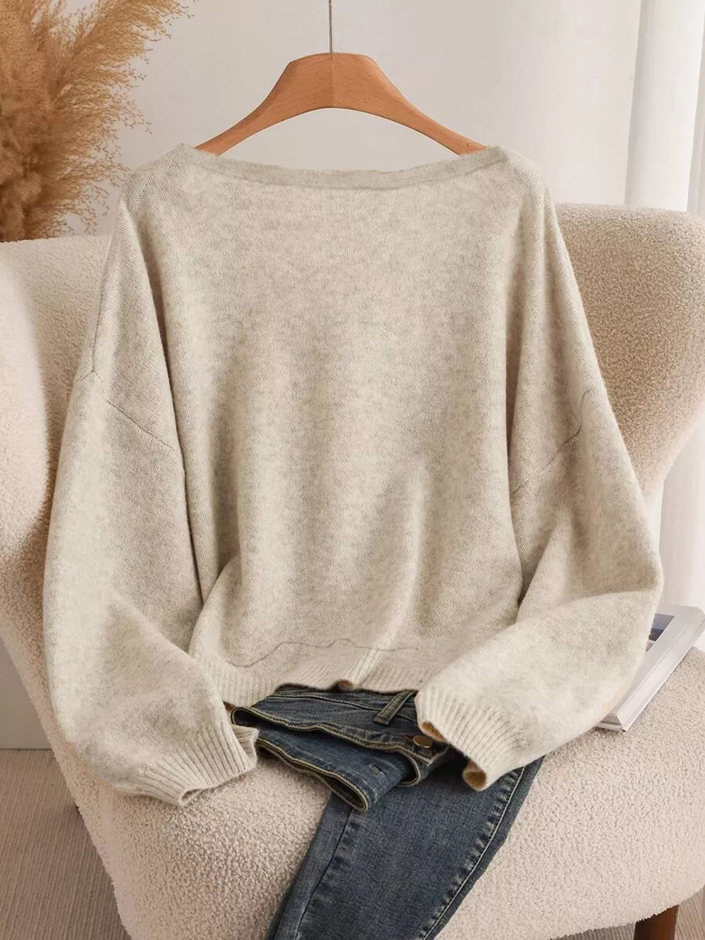 Bow-knot Front V-Neck Knit Cardigan, image 3