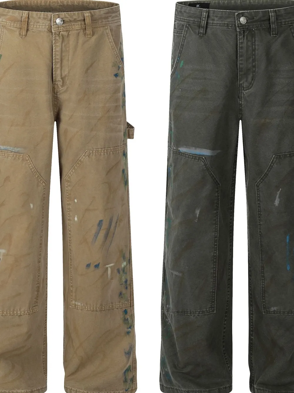 Men's Wide Leg Cargo Jeans, image 6