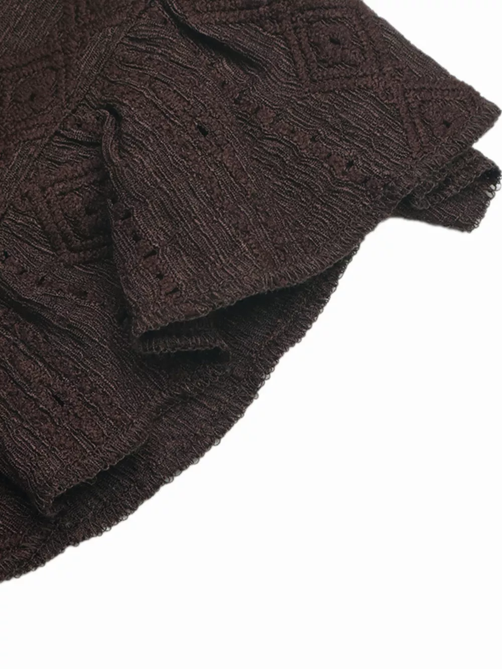 Lace Detail Ruffle Sleeve V-Neck Blouse, image 6