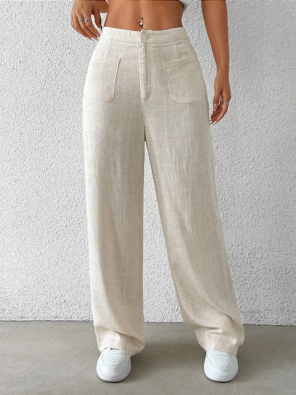 High-Waisted Wide-Leg Pants, image 3