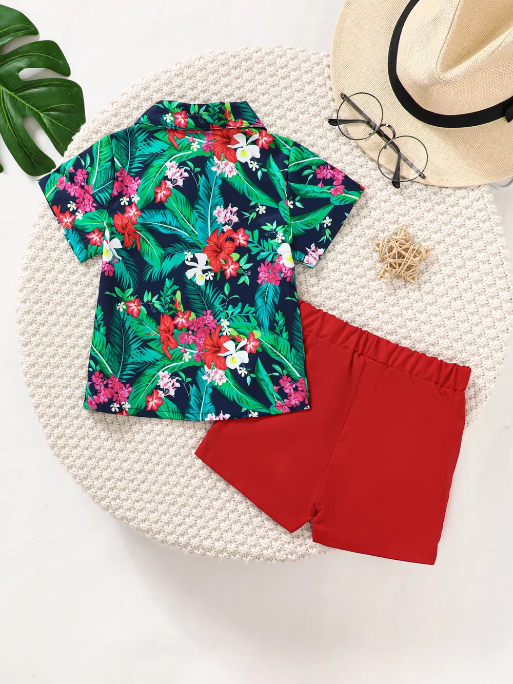 Children's Tropical Print Shirt & Shorts Set, image 2