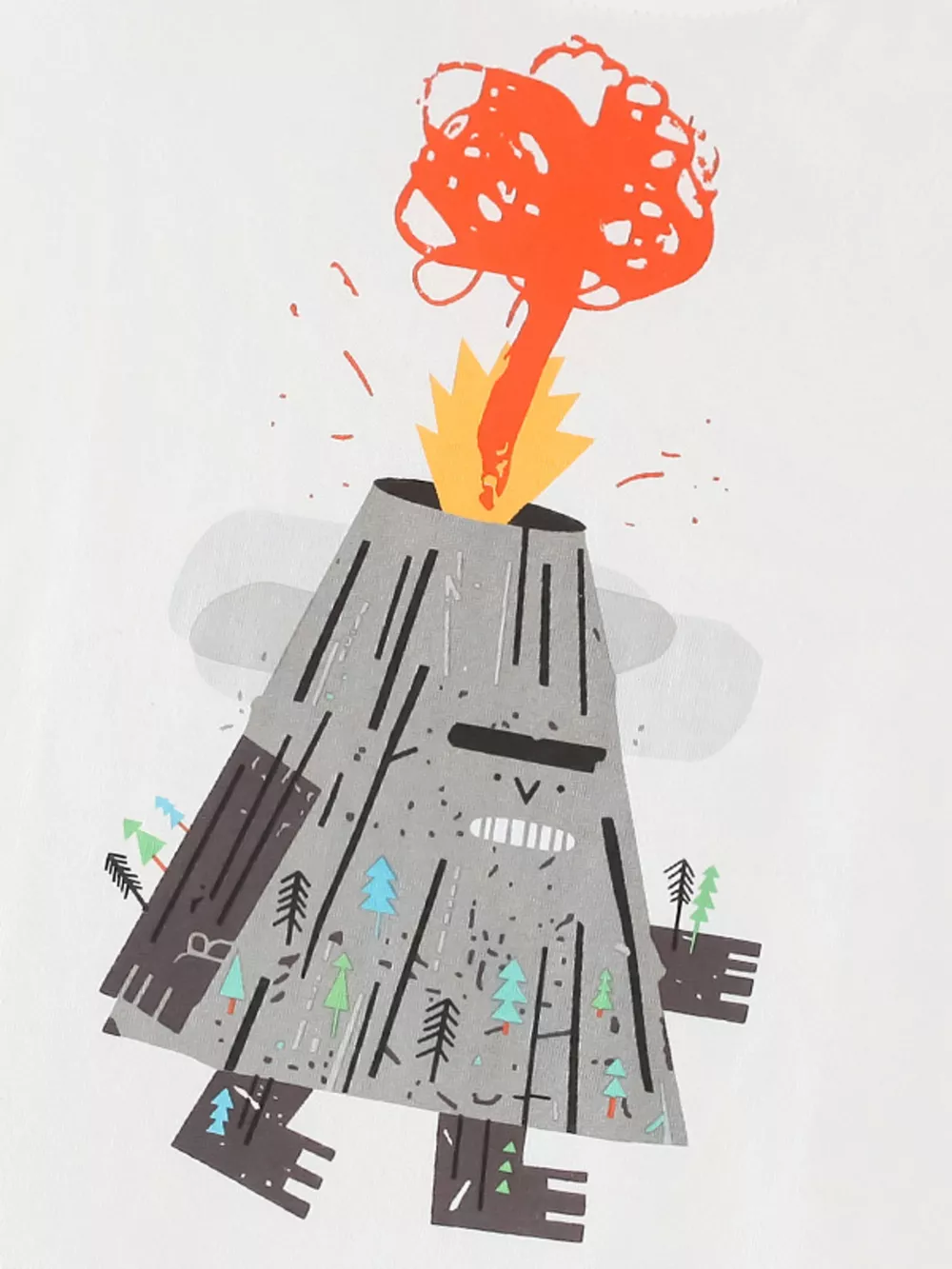 Children's Volcano Round Neck Short Sleeve T-Shirt, image 3