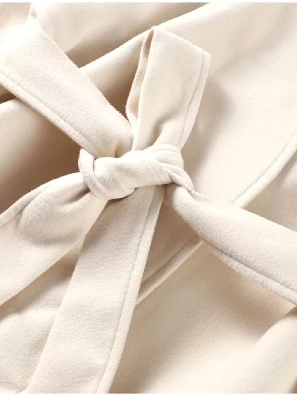 Surplice Tie Waist Dropped Shoulder Outerwear, image 7
