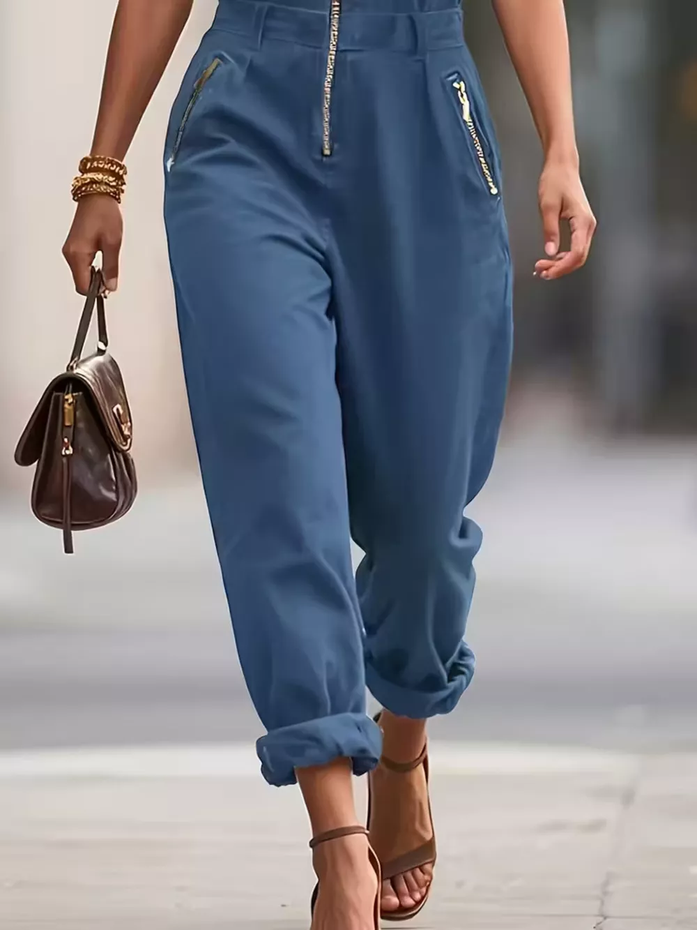 Sleeveless Zip-Up Jumpsuit, image 5