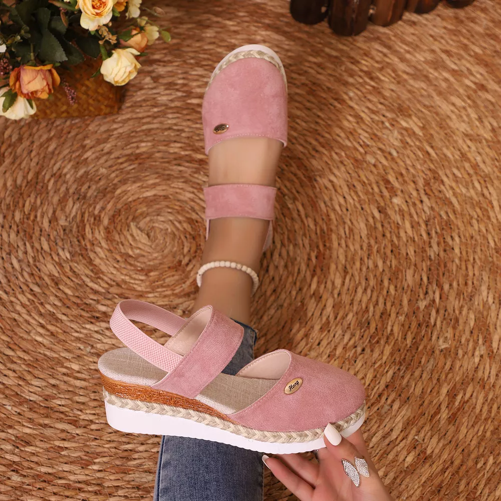 Espadrille Wedge Sandals with Ankle Strap, image 20
