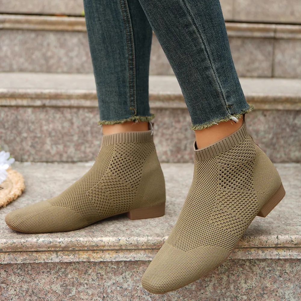 Mesh Knit Ankle Boots with Stretch Comfort Fit, image 6