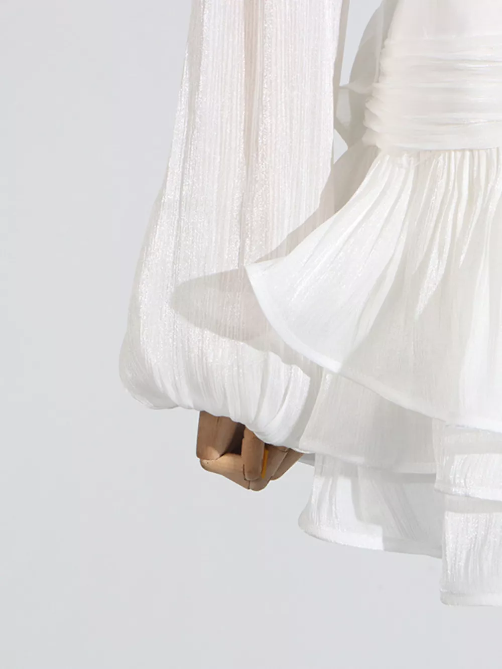 Ruffle Balloon Sleeve Mini Dress, image 9