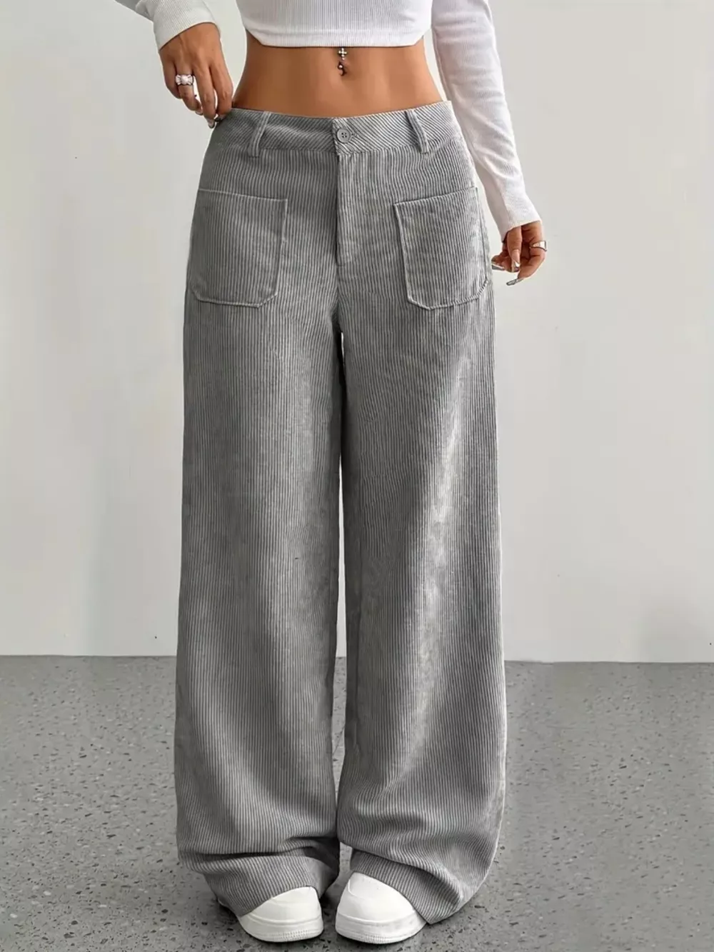 Wide Leg Corduroy Pants, image 5