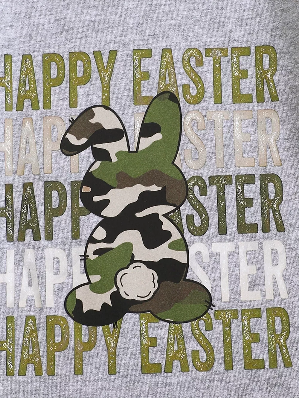 Children's Easter Bunny Camo Print T-Shirt & Shorts Set, image 3