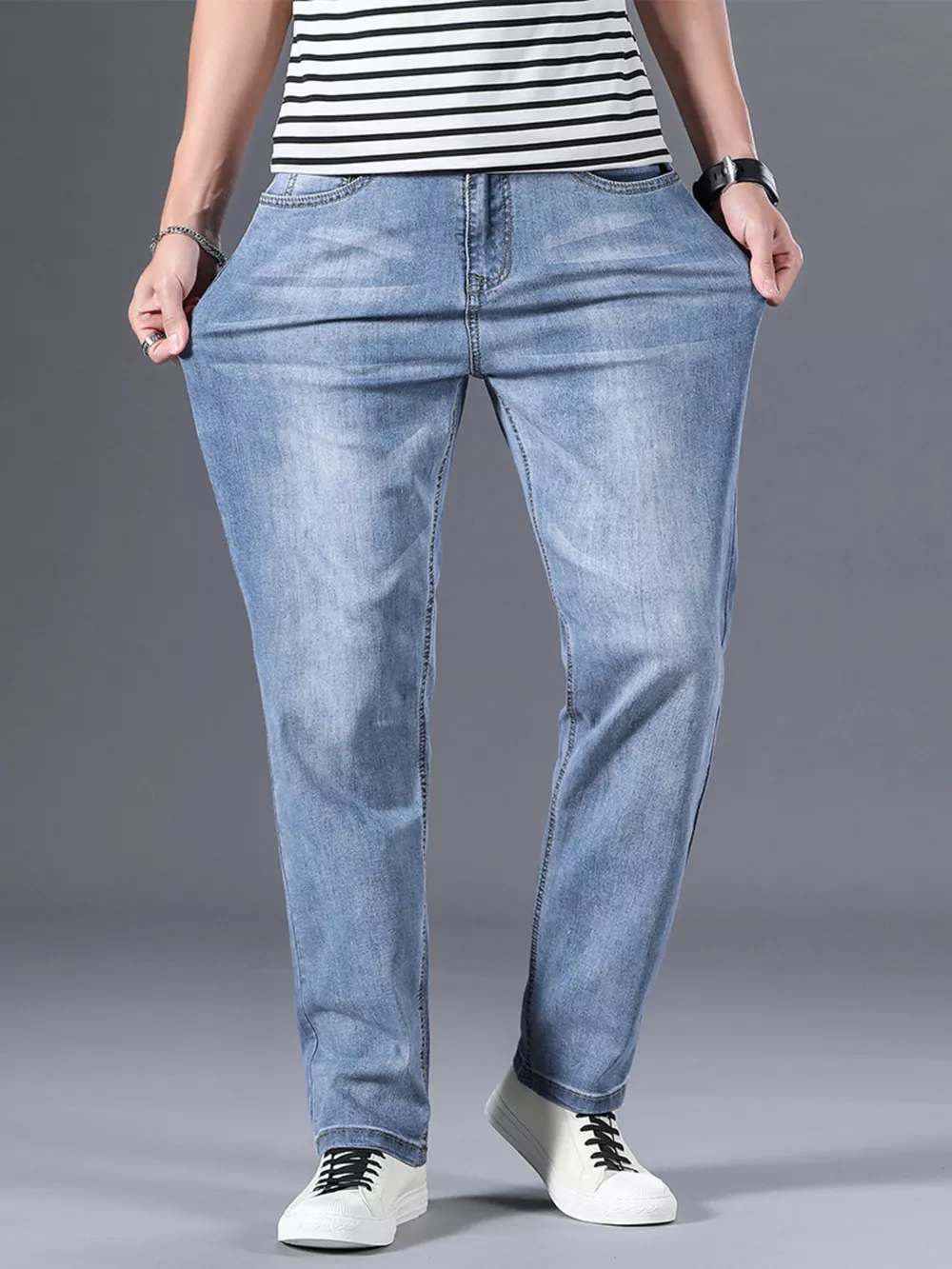 Men's High-Stretch Slim Fit Jeans, image 2