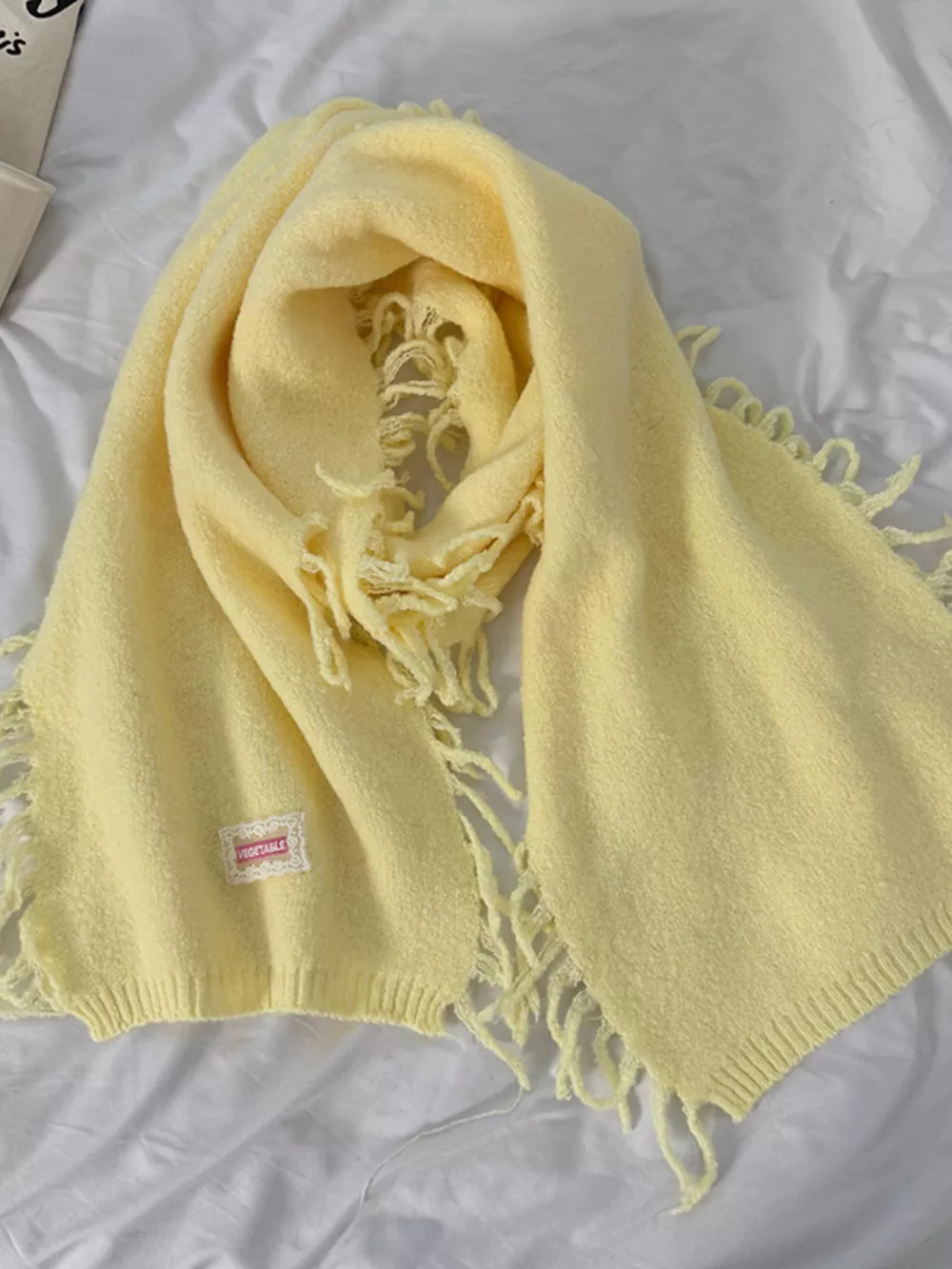 Knitted Fringe Scarf, image 3