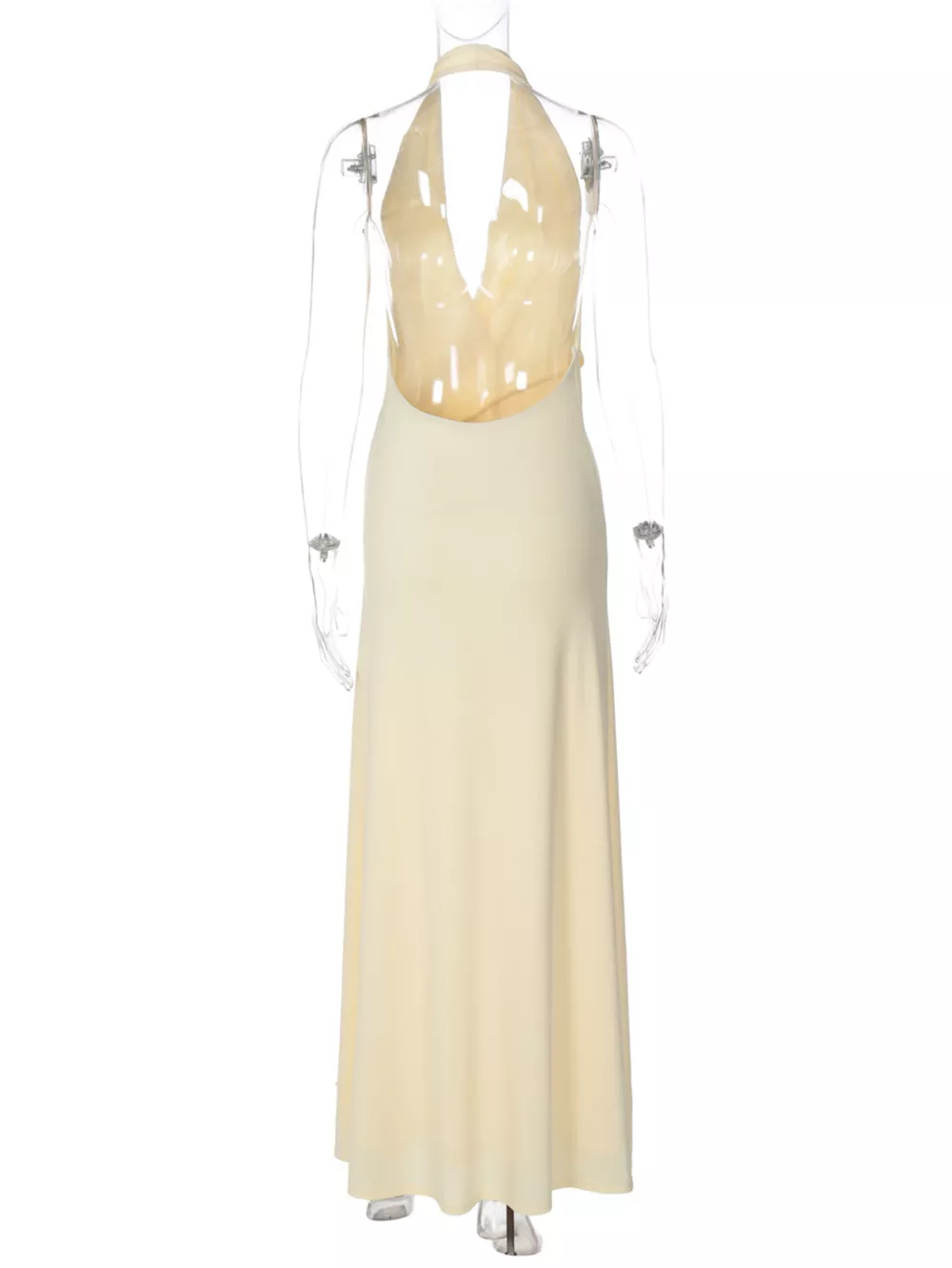 Split Backless Halter Neck Maxi Dress, image 21