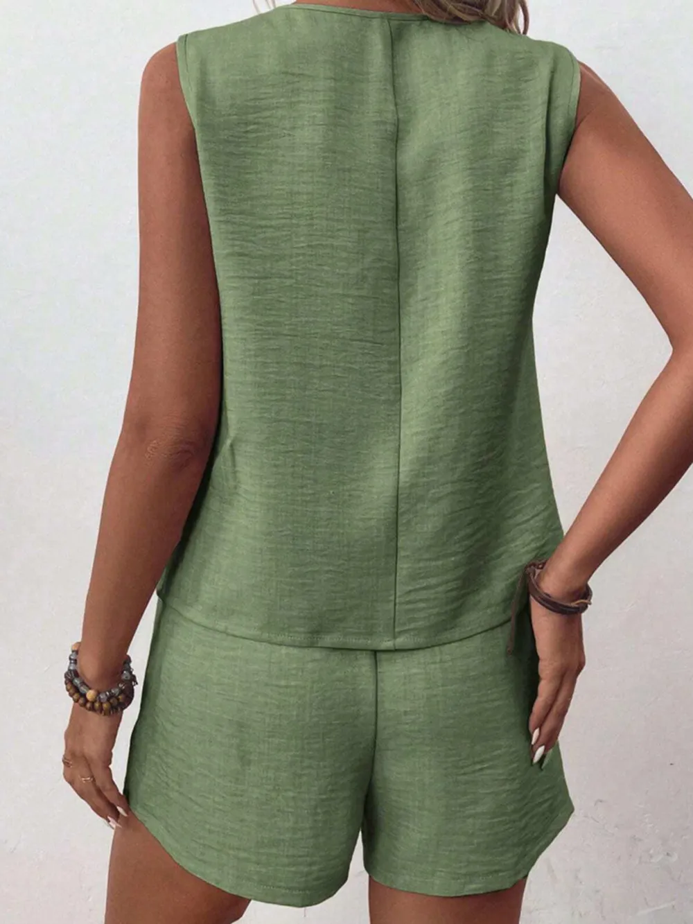 Button Up Vest and Shorts Set, image 6