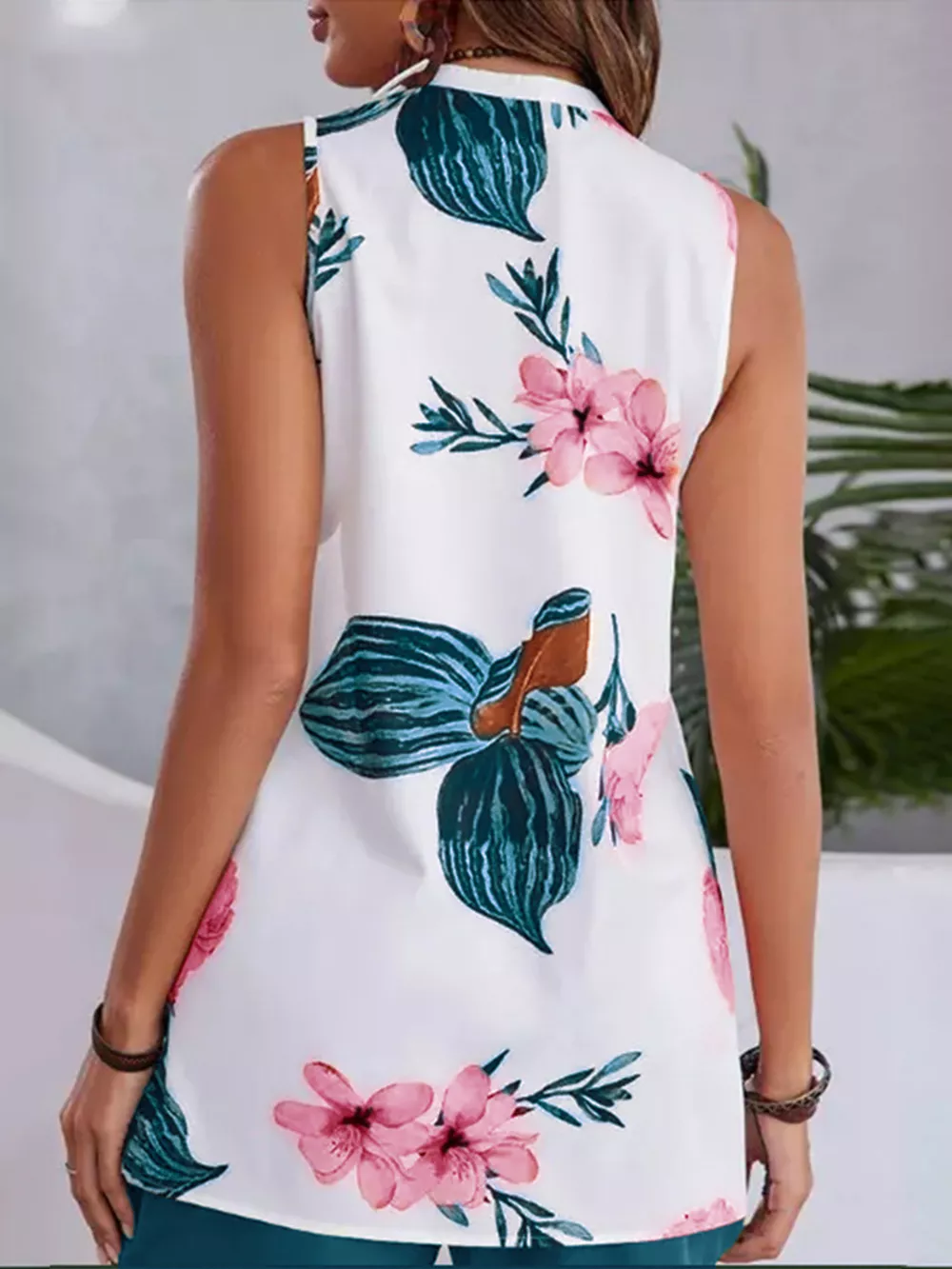 Floral Print Sleeveless Top and Shorts Set, image 5