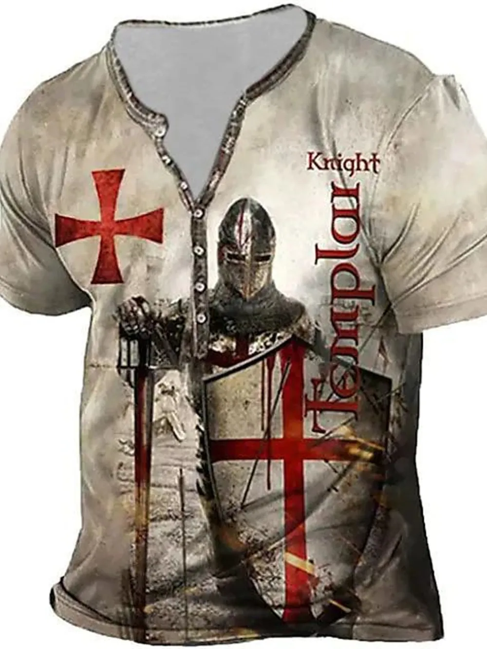 Men's Full Size Printed Short Sleeve T-Shirt Plus Size, image 2