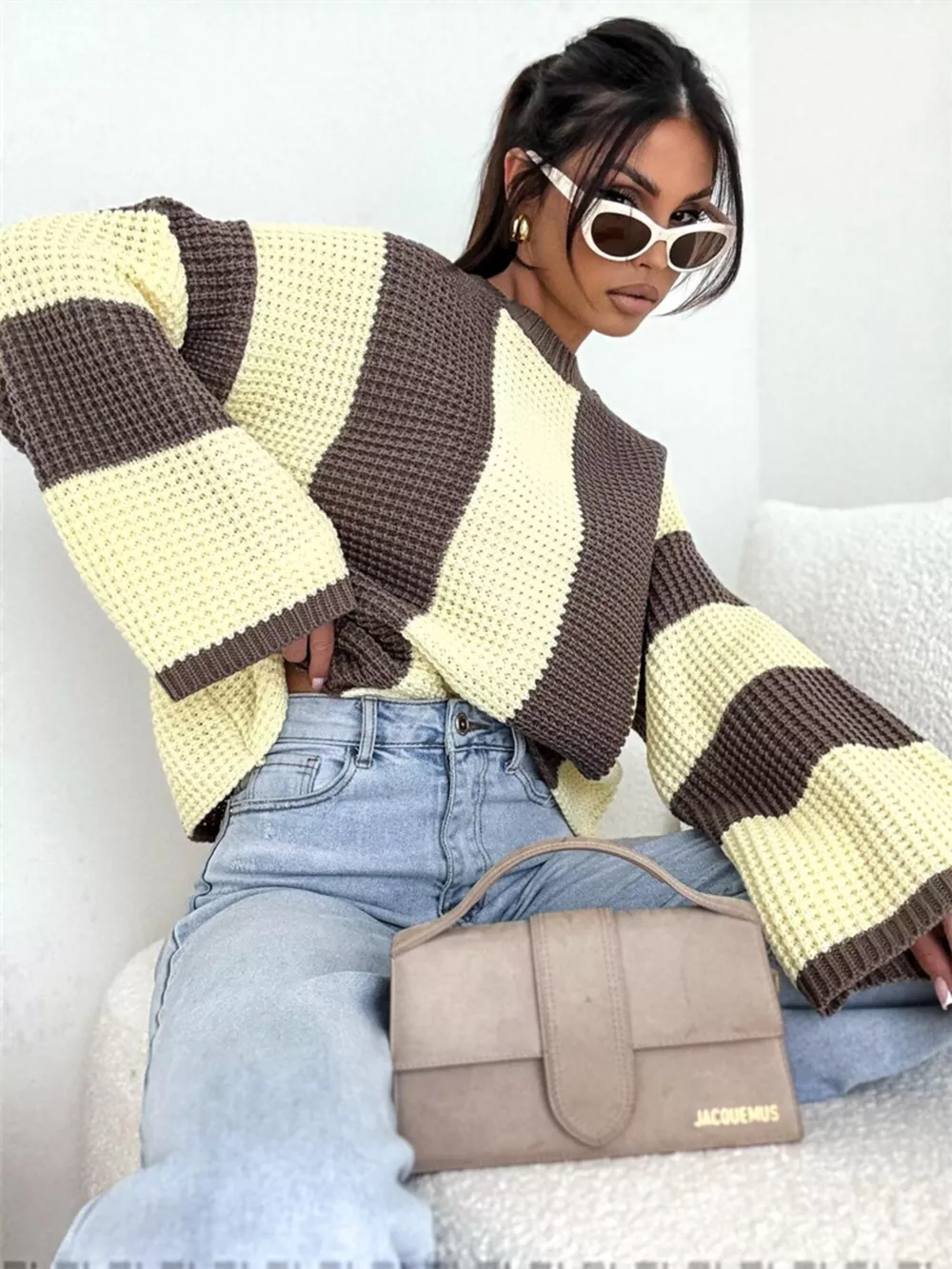 Color Block Long Sleeve Sweater, image 8