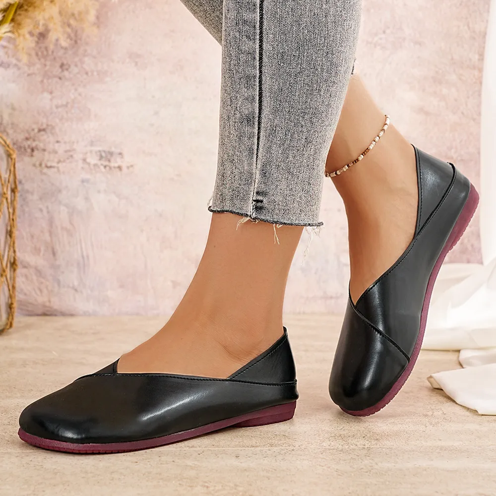 Round Toe Flats Slip-Ons, image 6