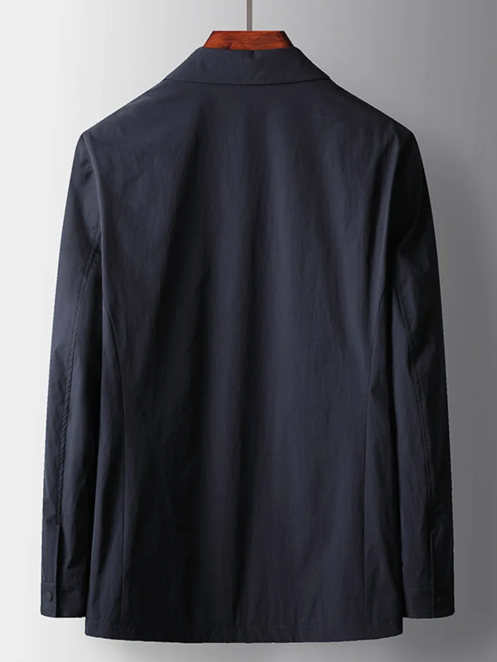 Men's Plus Size Button Up Long Sleeve Jacket, image 3