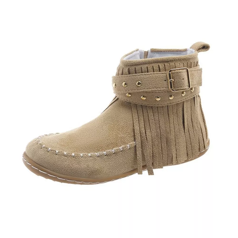 Fringe Round Toe Boots, image 9
