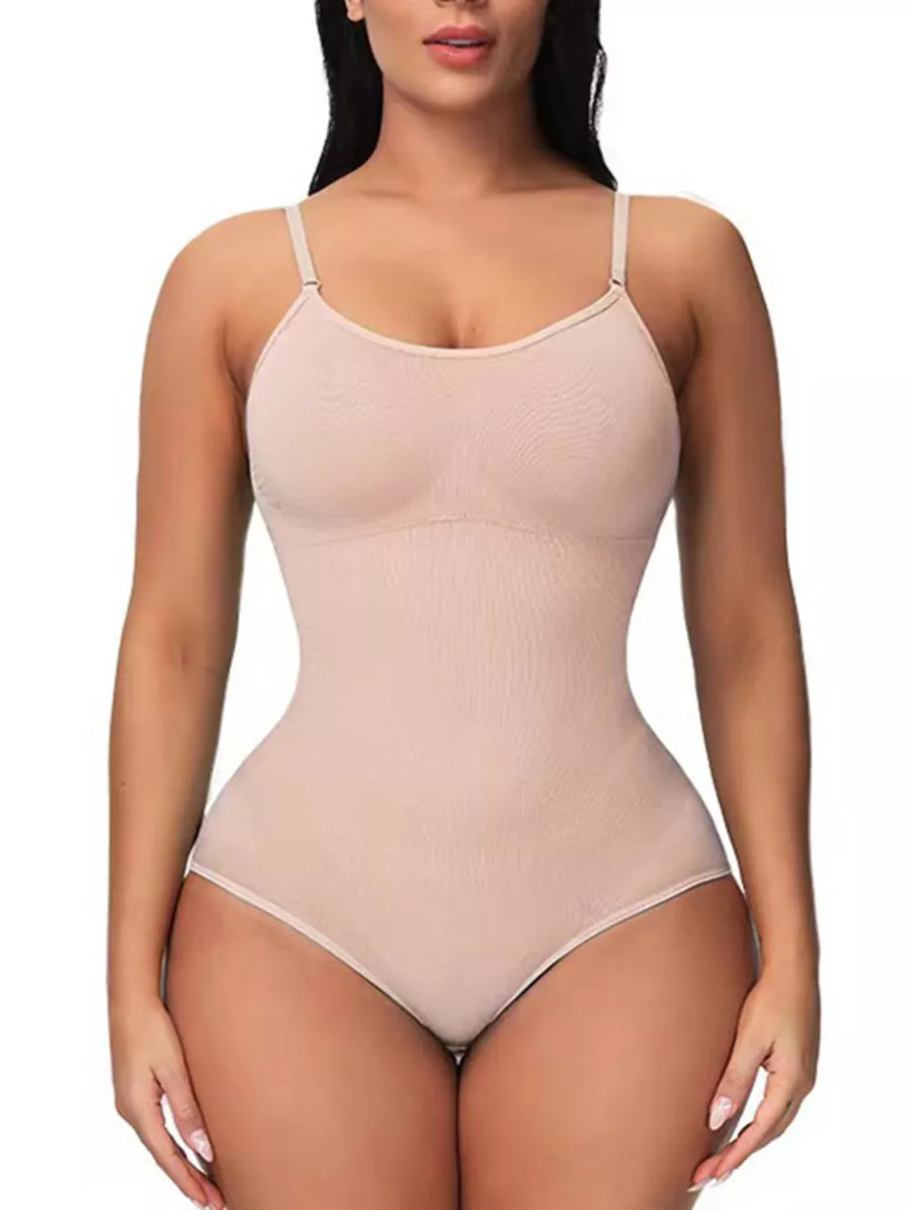 Full Size Seamless Scoop Neck Shaping Bodysuit Plus Size, image 2