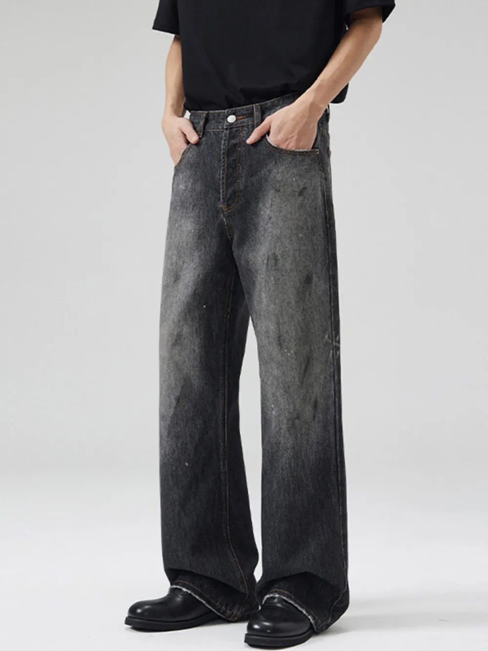 Men's Full Size Vintage Wide Leg Jeans Plus Size, image 4