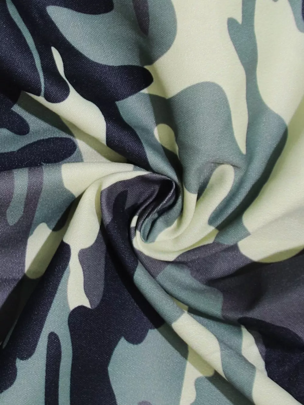 Camouflage Button Front Tie Waist Romper, image 6