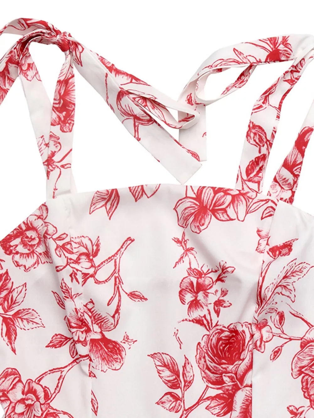 Floral Print Tie Strap Maxi Dress, image 7