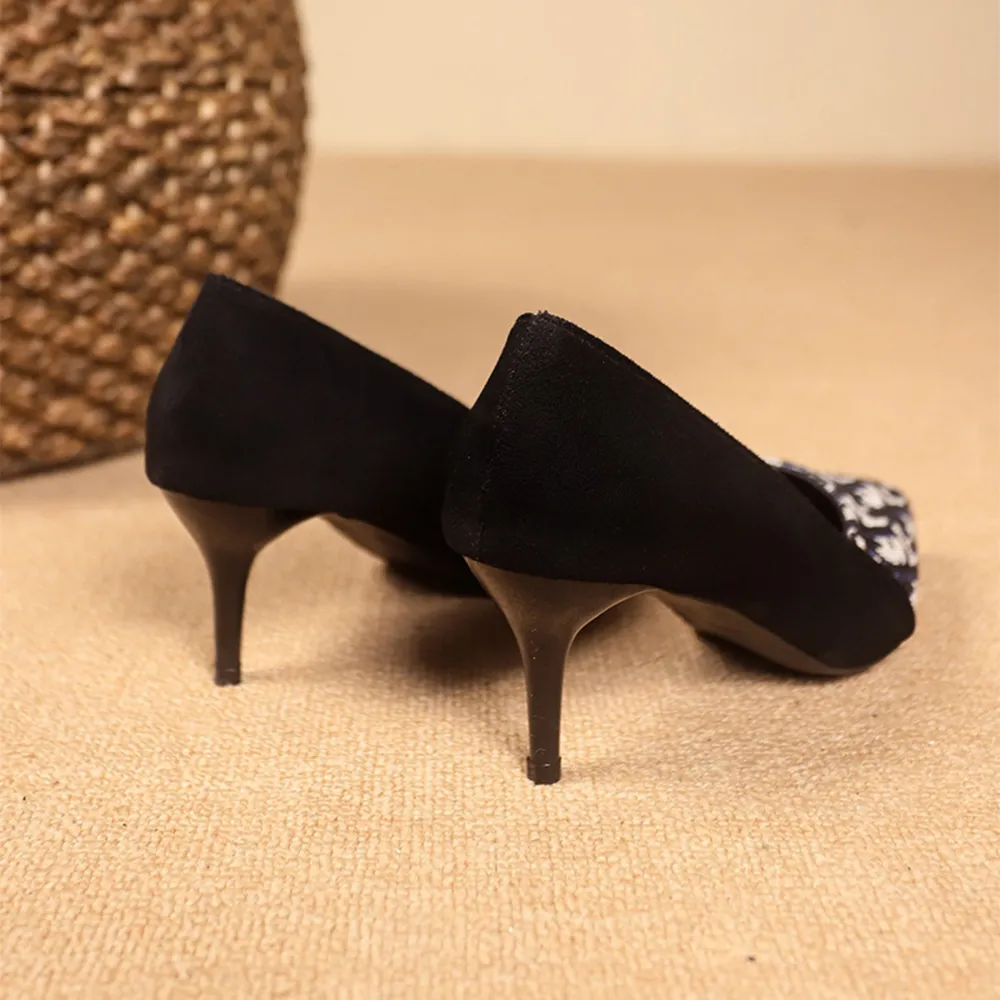 Point Toe Suede Pumps, image 9